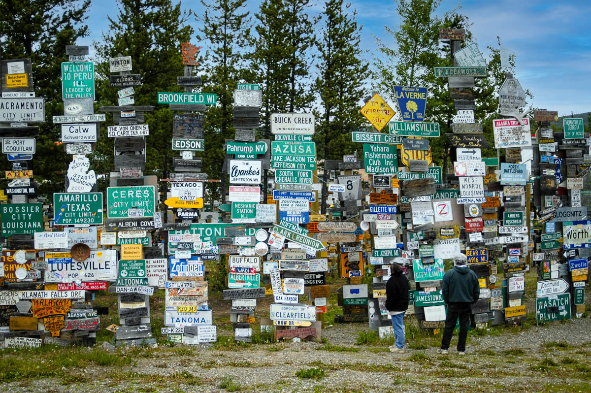 The Alska Highway Sign Post Forest. Watson Lake, Yukon