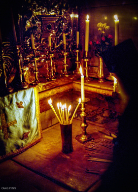 Praying monk, Church of the Holy Sepulchre.